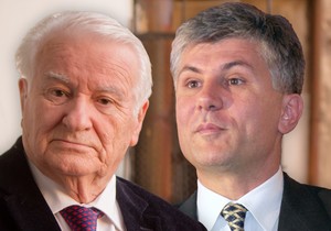Dragoljub Mićunović i Zoran Đinđić 