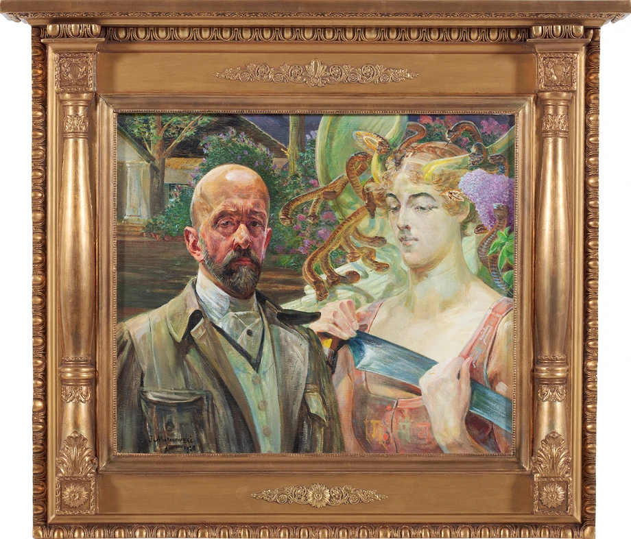 Jacek Malczewski „Autoportret z Thanatosem”, 1920 (Aukcja 14 marca 2023, Polswiss Art)