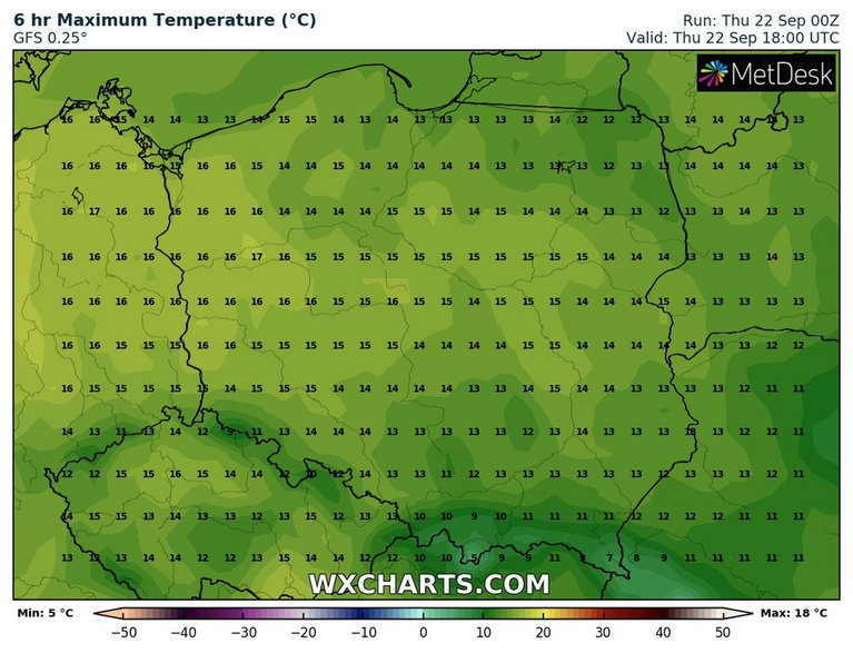 Temperatura nie będzie wysoka i zatrzyma się na 17 st. C