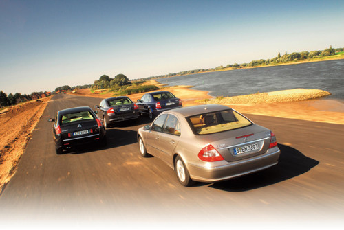 Mercedes E, Volvo S80, Skoda Superb, Citroen C6 - Wielka czwórka