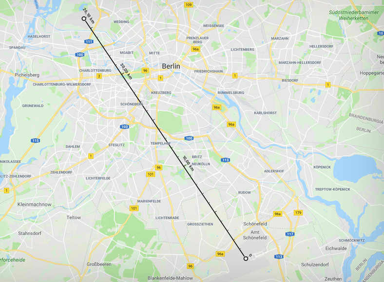 Lot z Berlina do... Berlina. Samolot linii Germania przeleciał "całe" 25 km!