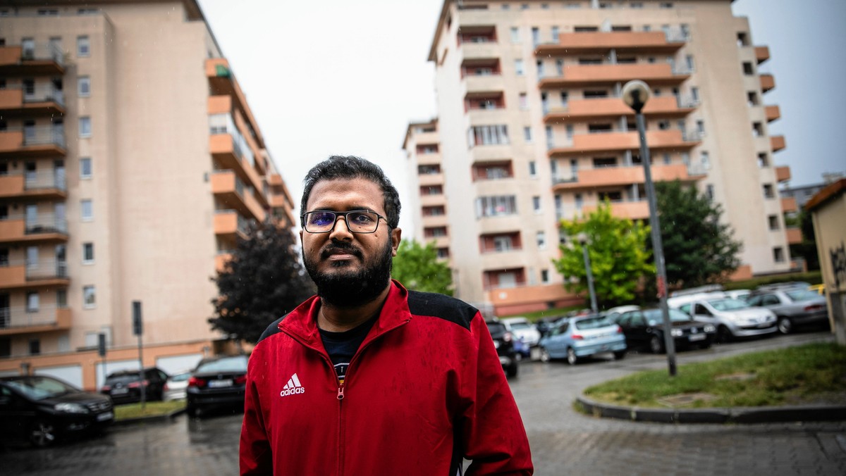 Iqbal Farhad, który został brutalnie zatrzymany przez policje w Krakowie. 