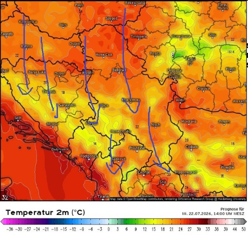 Sredinom nedelje sveže