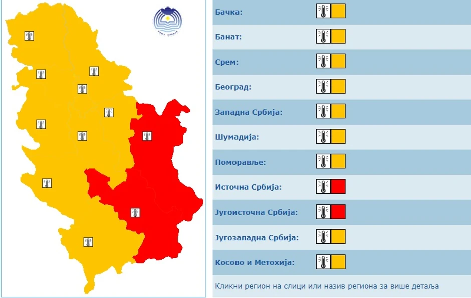 Meteoalarm za danas