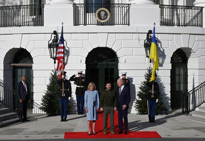 Džil Bajden, Volodimir Zelenski i Džo Bajden foto: OLIVIER DOULIERY/AFP