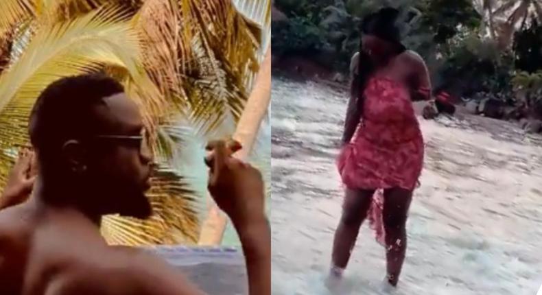 Sarkodie celebrates Tracy's birthday in style with couple-goals beach vacation (WATCH)