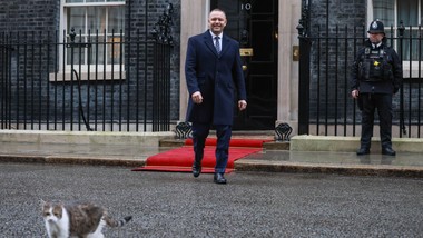 wizyta karola nawrockiego w londynie. kot larry skradł show [wideo]