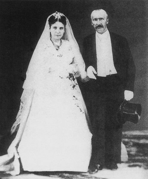 Heinrich Schliemann z żoną Sophią, 1869 r. (domena publiczna)