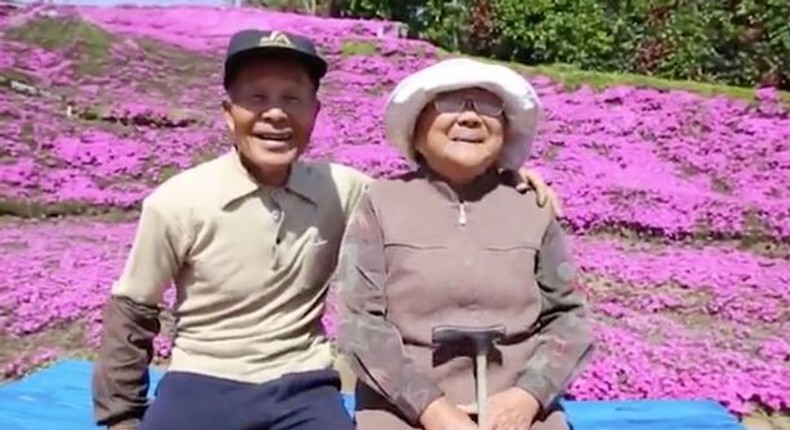 Husband spends 2 years planting beautiful flowers for blind wife