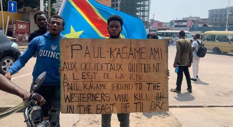RDC manifestations anti-occidentales à Kinshasa