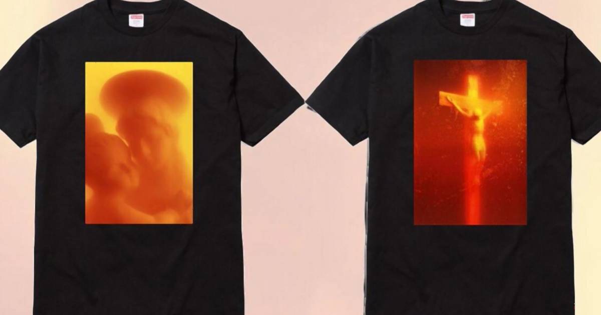 Supreme x Andres Serrano. T-shirty z krzyżem w moczu artysty - Noizz