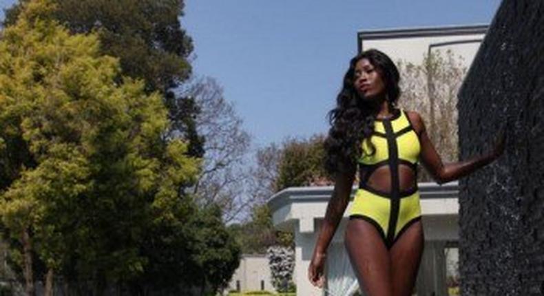 Vimbai Mutinhiri in Kamokini 'Sleeveless Scuba Maillot' swimwear