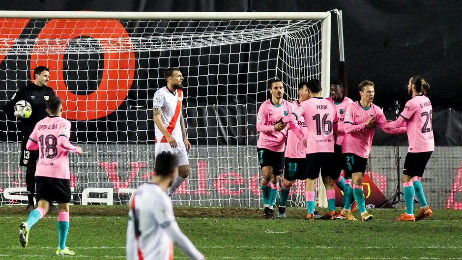 Mecz Rayo Vallecano z FC Barceloną w Pucharze Króla.