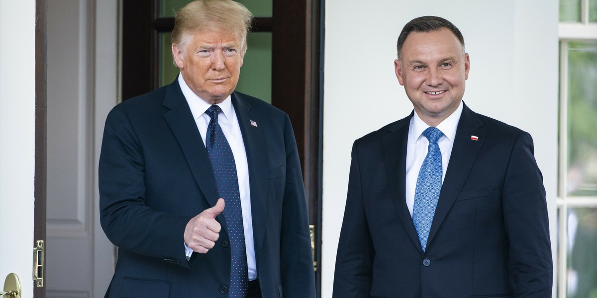 Donald Trump i Andrzej Duda w 2020 r.