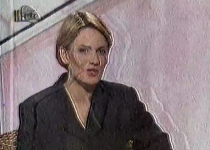 Aleksandra kao voditeljka na "Trećem kanalu"