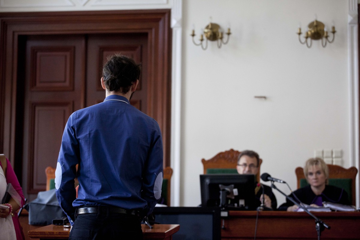 Dominik B. na sali rozpraw