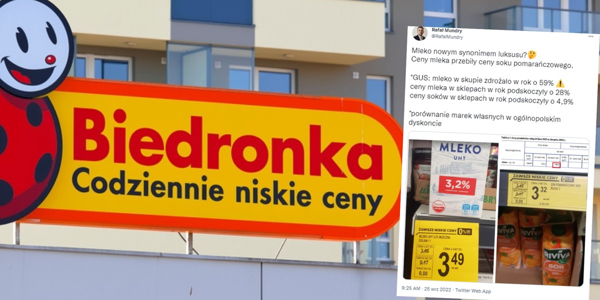 Ekonomista zaskoczony wzrostem ceny mleka (fot. screen: Twitter/RafalMundry)