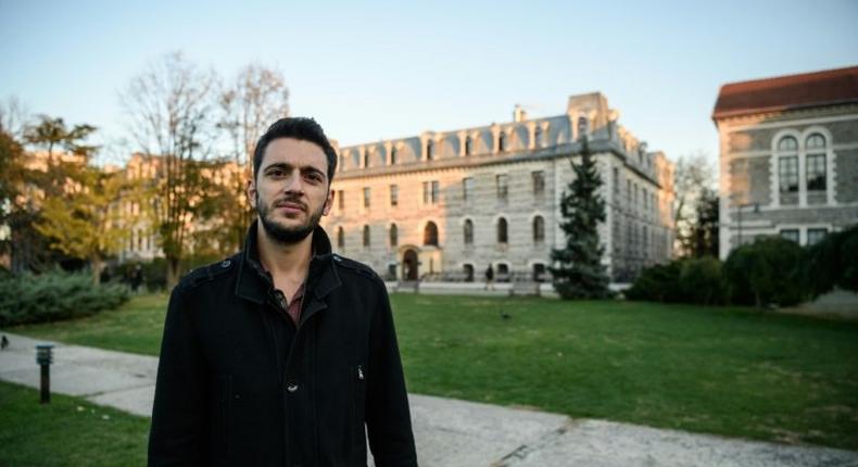 President of Istanbul's Bogazici (or Bosphorus) University Student Comittee, Mert Nacakgedigi, pictured in the Turkish city on November 17, 2016