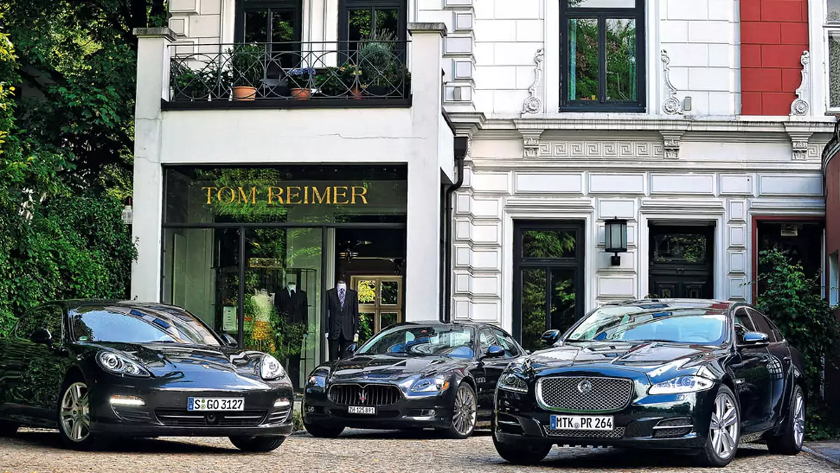 Garnitur w rozmiarze V8: Porsche Panamera S kontra Maserati Quattroporte i Jaguar XJ