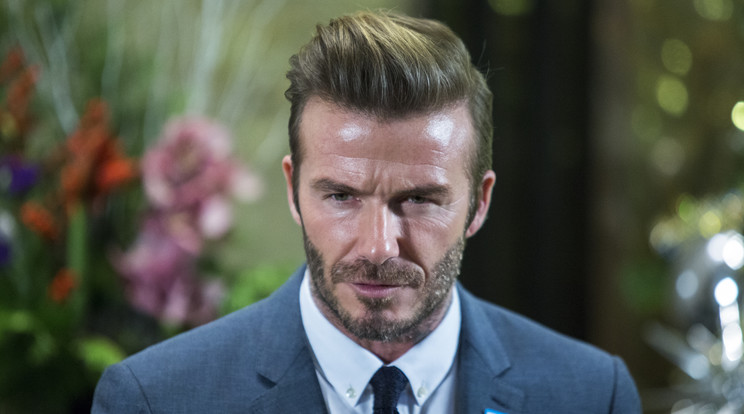 David Beckham egy Harley-n lazult/Fotó: AFP
