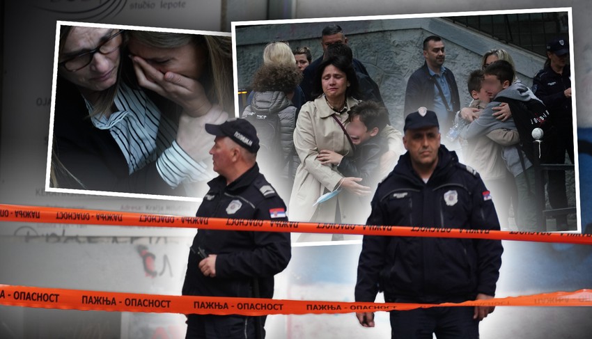 Ispred škole u kojoj se dogodila pucnjava bile su potresne smene