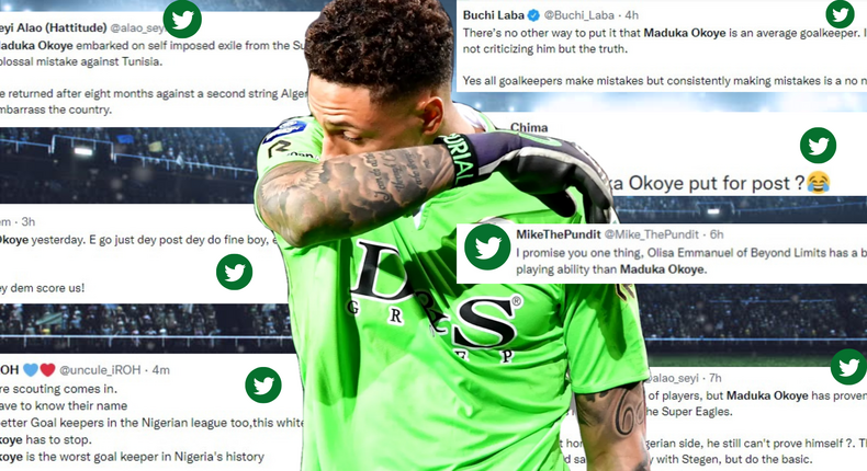 Social media reactions to Maduka Okoye's error in Algeria test match