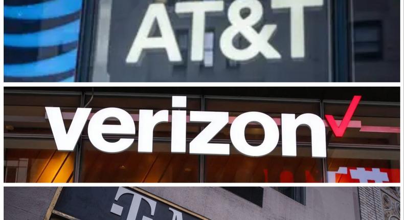 US phone companies were fined nearly $200 million on Monday.Top to bottom: Michael Kappeler for Picture Alliance, Kena Betancur for VIEWpress, Michael Kappeler for Picture Alliance via Getty Images