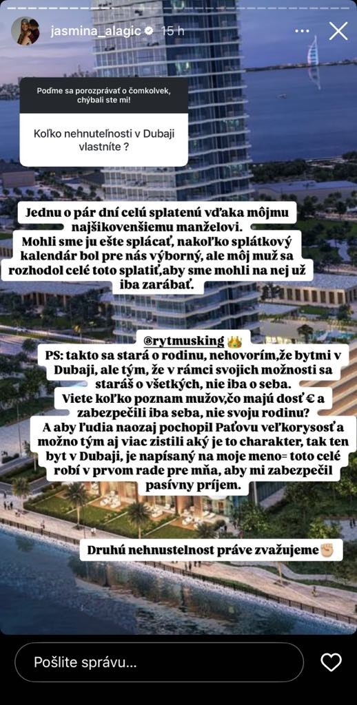 Jasmina odpovedala na otázky fanúšikov.