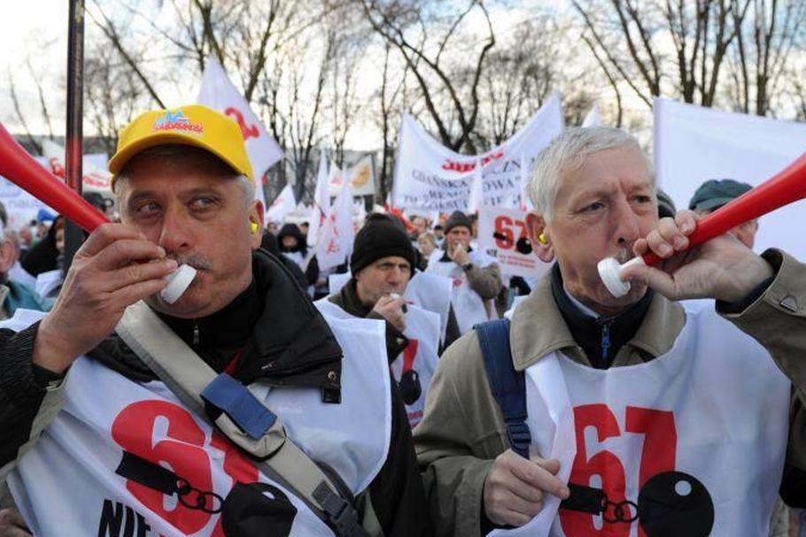 związkowcy solidarność emerytury protest
