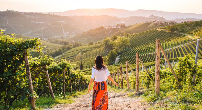 A stock photo of a woman in vineyards in Italy.Marco Bottigelli, Getty Images