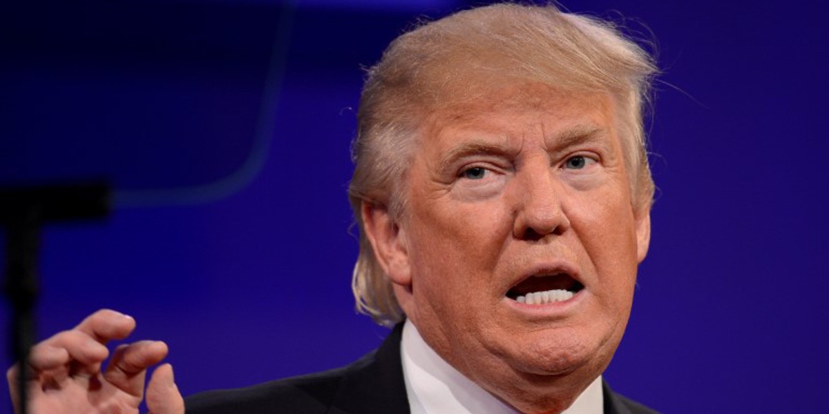 Republican presidential nominee Donald Trump addresses the National Convention of the American Legion in Cincinnati