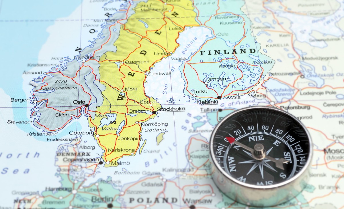 Mapa Skandynawii