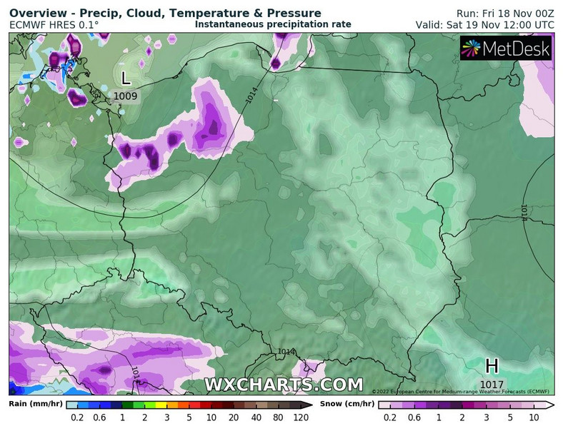Pomorze będzie w sobotę najbardziej śnieżnym regionem w Polsce