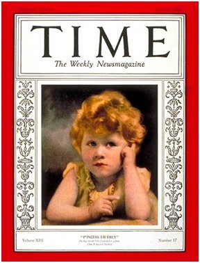 Trzyletnia Elżbieta na okładce "Time"