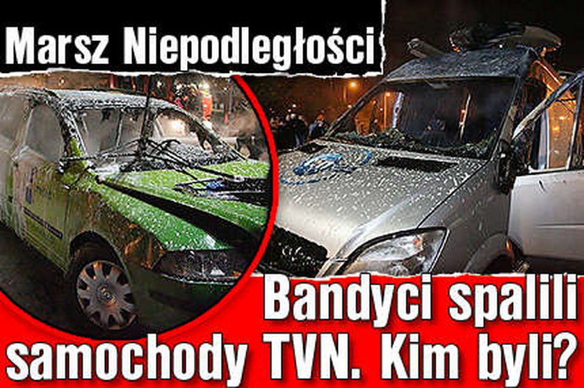 Bandyci spalili samochody TVN. Kim byli?