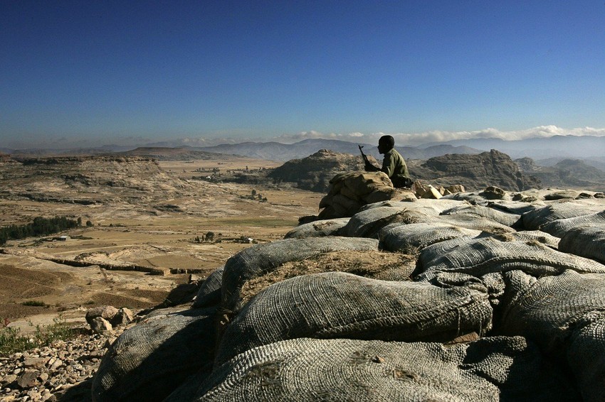 Vojnik Etiopije na granici dve zemlje