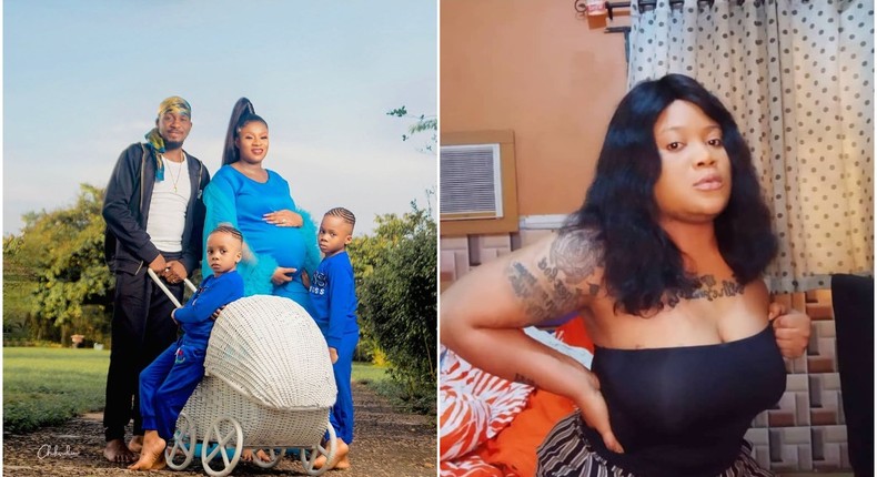 Nollywood actor Junior Pope's wife called out by actress Esther Nwachukwu over tattoo [Instagram/DopeEvents007] [Instagram/EstherSky77]