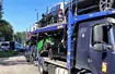 Kontrola autotransportera przez policję