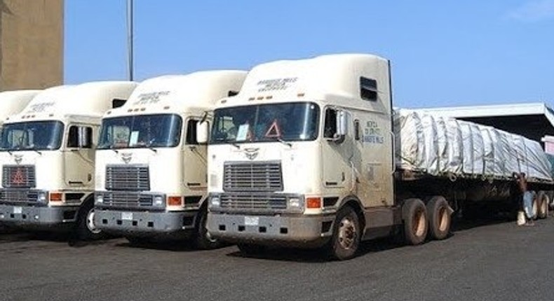 Dangote Cement trucks