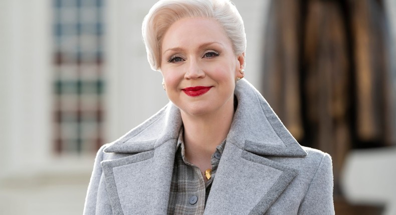 Gwendoline Christie as Larissa Weems in Netflix's Wednesday.Netflix