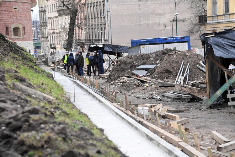 Osunięcie wykopu na Wawelu