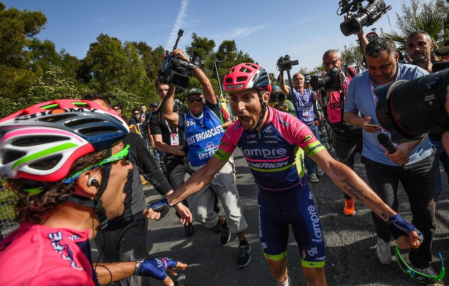 Diego Ulissi seemed pleased with his solo win on stage 4.