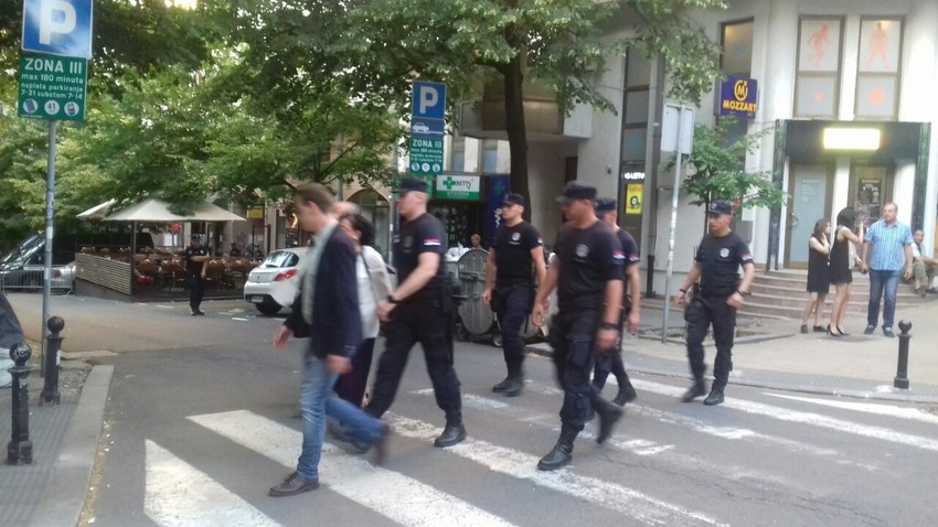 Marko Milosavljević dolazi u CZKD u pratnji policije