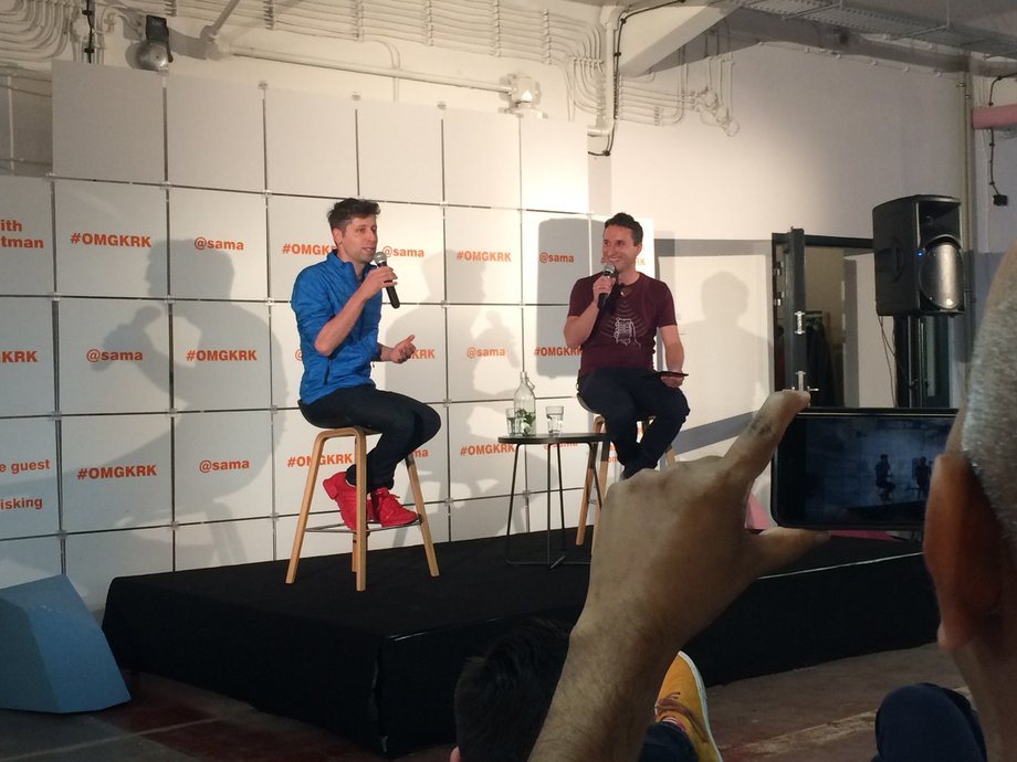 Sam Altman na spotkaniu z polskimi startupami