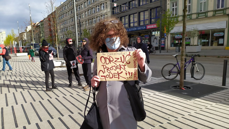 Protest przeciwko zaostrzeniu przepisów ws. aborcji  w Poznaniu