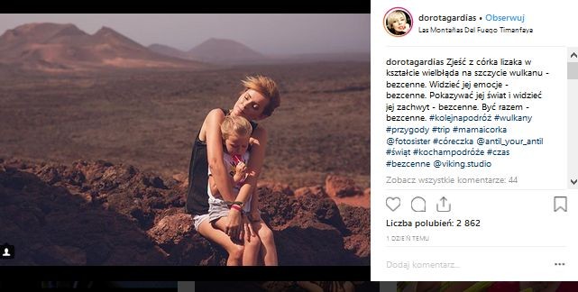 Dorota Gardias na wakacjach