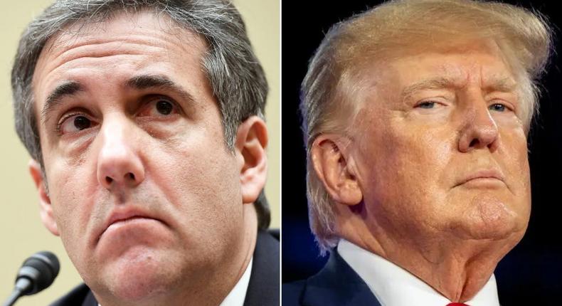 Michael Cohen (left) was once a lawyer and fixer for former President Donald Trump.Matt McClain/The Washington Post via Getty Images; Brandon Bell/Getty Images