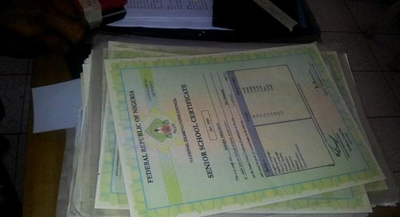 Copies of forged certificates