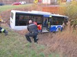 Autobus MPK wpadł do rowu