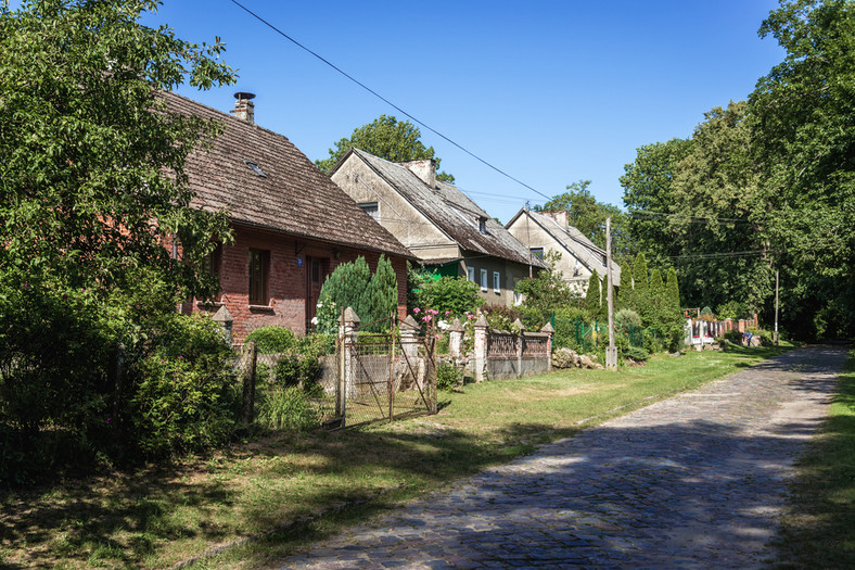 Polska wieś, stare chaty